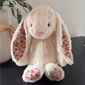 Jellycat “Lily” Cream Blossom Bunny with Floral Ears
